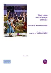 Observation sur l’art lyrique en France - Annexes de la note de synthèse. 2019, Réunion des Opéras de France | 