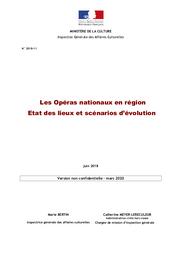 Les Opéras nationaux en région – État des lieux et scénarios d’évolution | 